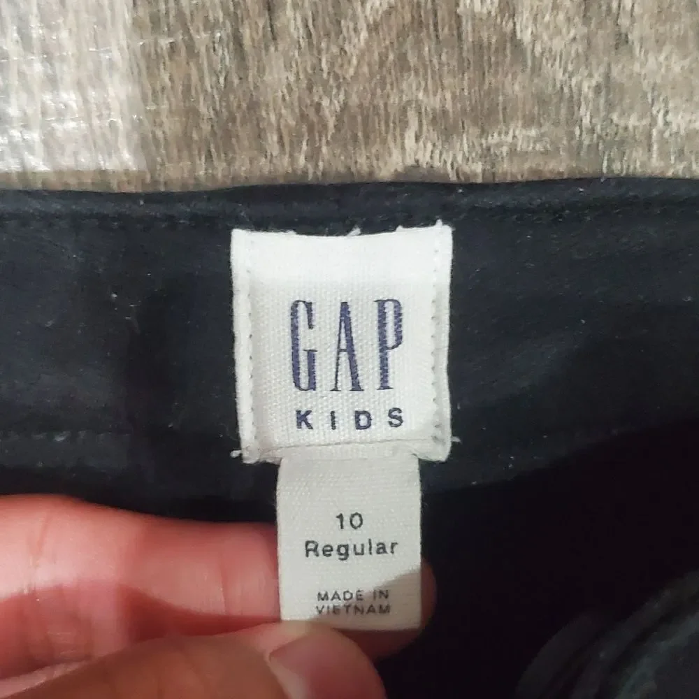 Girl GAP Jeans Size 10 GAP Kids Black Straight Leg Jeans